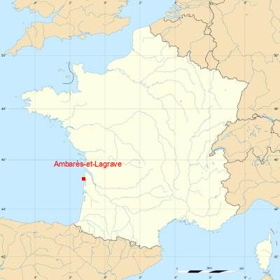 Fond de carte avec Ambarès-et-Lagrave