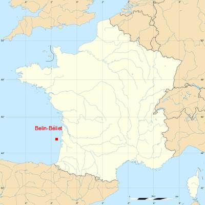 Fond de carte avec Belin-Béliet