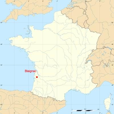 Fond de carte avec Blaignac