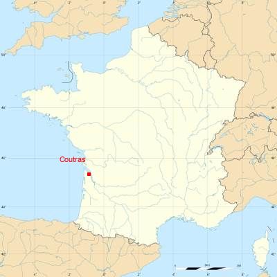 Fond de carte avec Coutras