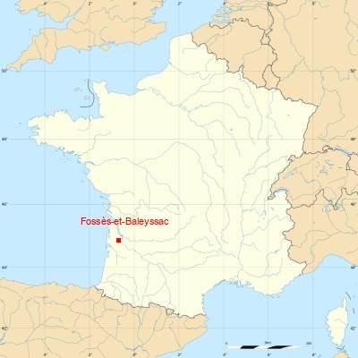 Fond de carte avec Fossès-et-Baleyssac