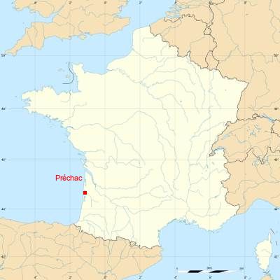 Fond de carte avec Préchac