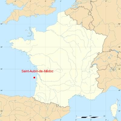 Fond de carte avec Saint-Aubin-de-Médoc