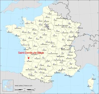 Carte de Saint-Genès-de-Blaye