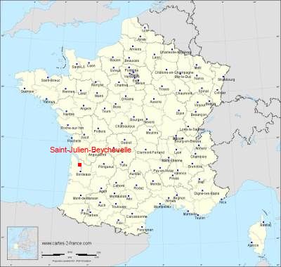 Carte de Saint-Julien-Beychevelle