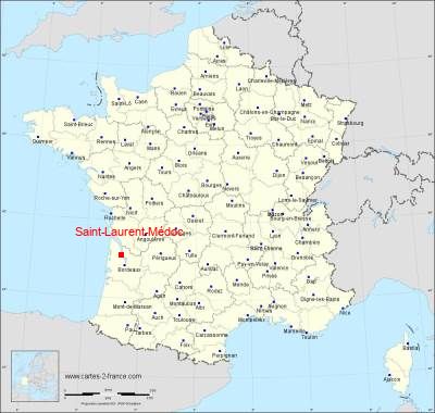 Carte de Saint-Laurent-Médoc