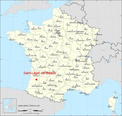 Carte de Saint-Léger-de-Balson