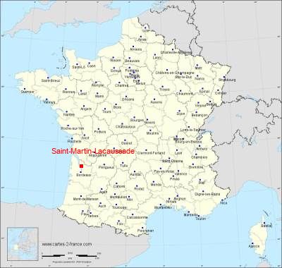 Carte de Saint-Martin-Lacaussade