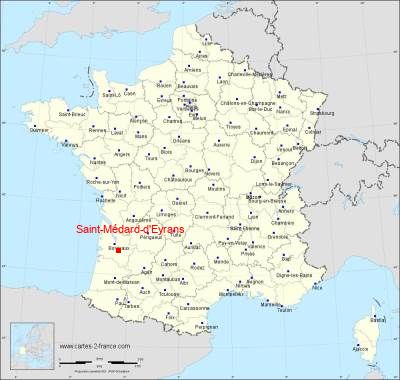 Carte de Saint-Médard-d'Eyrans