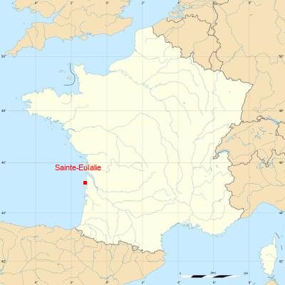 Fond de carte avec Sainte-Eulalie