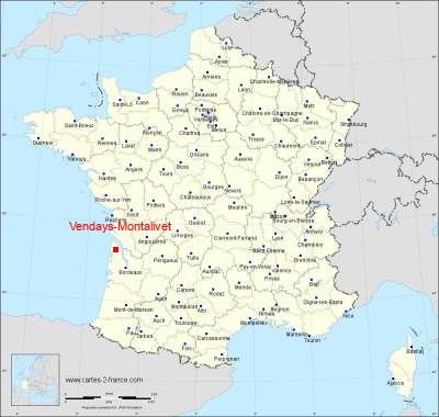 Carte de Vendays-Montalivet