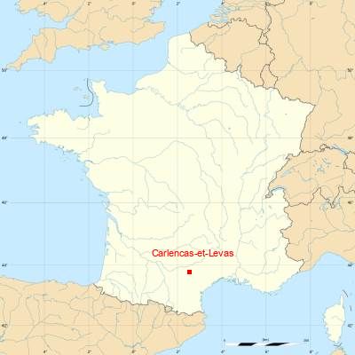 Fond de carte avec Carlencas-et-Levas