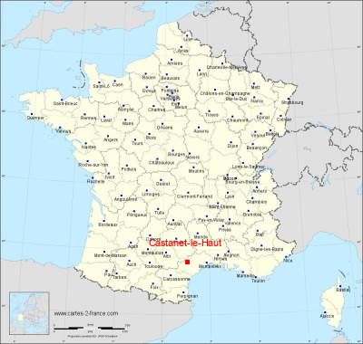 Carte de Castanet-le-Haut
