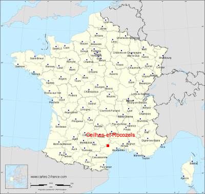 Carte de Ceilhes-et-Rocozels