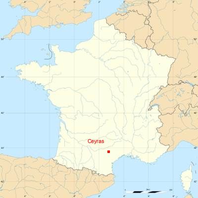 Fond de carte avec Ceyras
