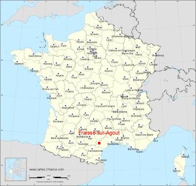 Carte de Fraisse-sur-Agout