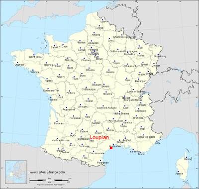 Carte de Loupian