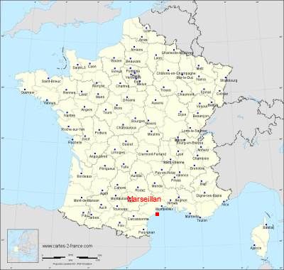 Carte de Marseillan