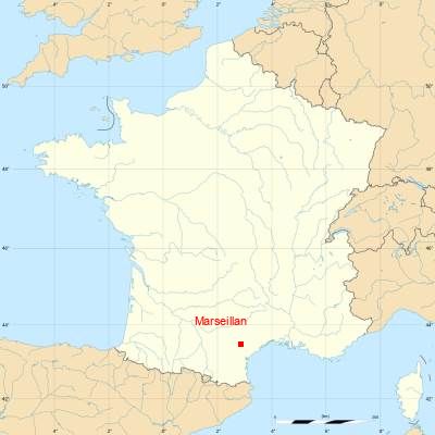Fond de carte avec Marseillan
