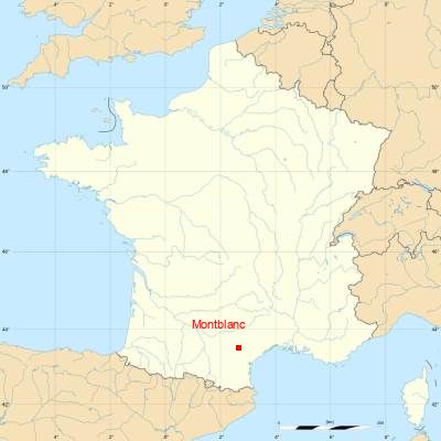 Fond de carte avec Montblanc