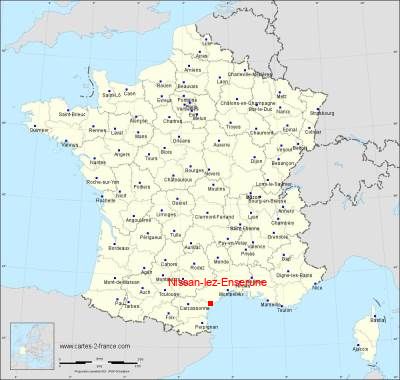 Carte de Nissan-lez-Enserune