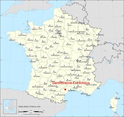 Carte de Saint-Etienne-Estréchoux