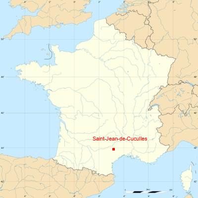 Fond de carte avec Saint-Jean-de-Cuculles