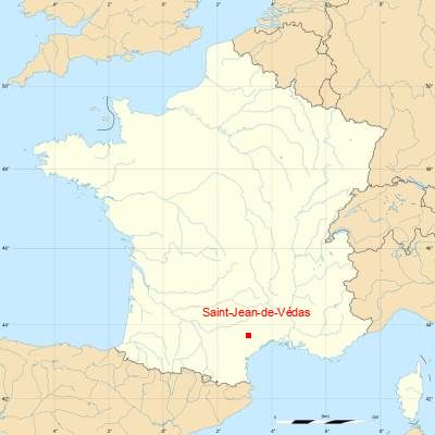 Fond de carte avec Saint-Jean-de-Védas