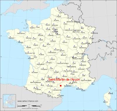 Carte de Saint-Martin-de-l'Arçon
