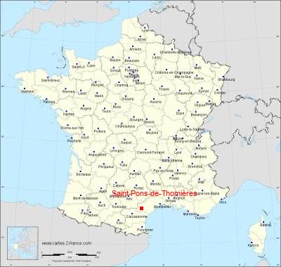 Carte de Saint-Pons-de-Thomières