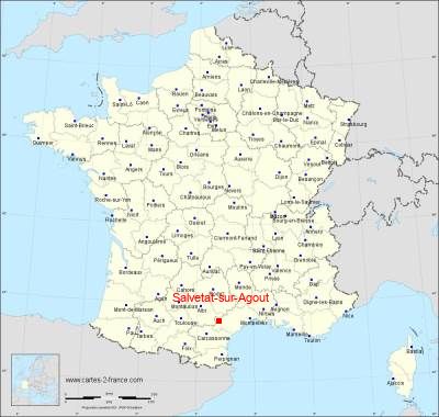 Carte de Salvetat-sur-Agout