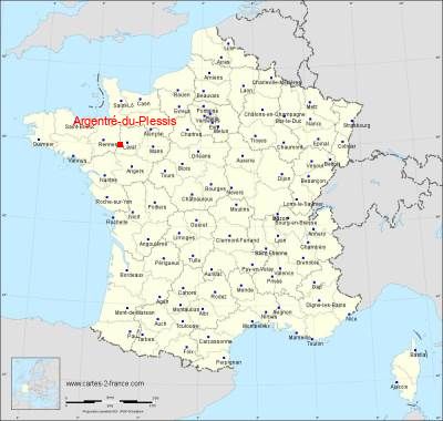 Carte de Argentré-du-Plessis