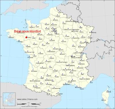 Carte de Bréal-sous-Montfort