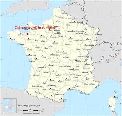 Carte de Châteauneuf-d'Ille-et-Vilaine