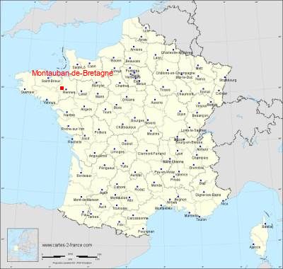 Carte de Montauban-de-Bretagne