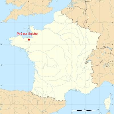Fond de carte avec Piré-sur-Seiche