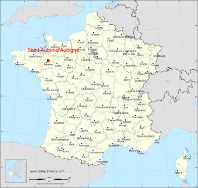 Carte de Saint-Aubin-d'Aubigné