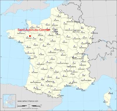Carte de Saint-Aubin-du-Cormier