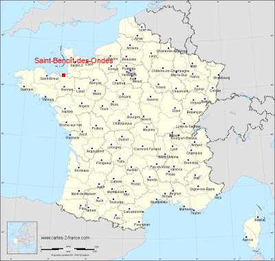 Carte de Saint-Benoît-des-Ondes