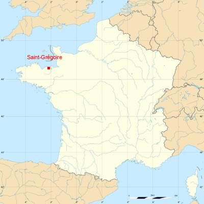 Fond de carte avec Saint-Grégoire