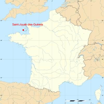 Fond de carte avec Saint-Jouan-des-Guérets