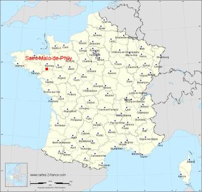 Carte de Saint-Malo-de-Phily
