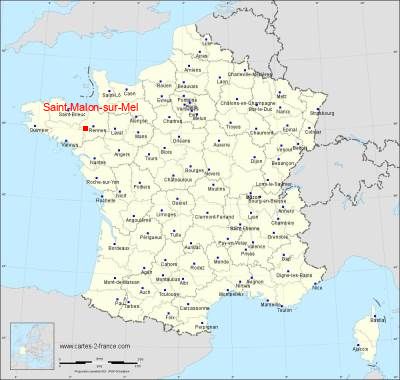 Carte de Saint-Malon-sur-Mel