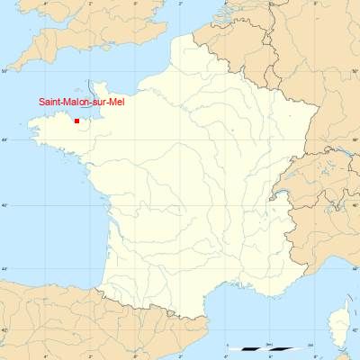 Fond de carte avec Saint-Malon-sur-Mel