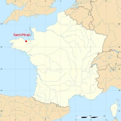 Fond de carte avec Saint-Péran