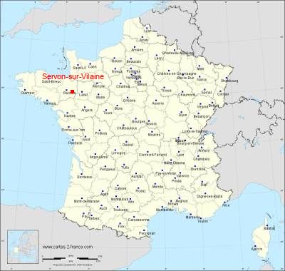 Carte de Servon-sur-Vilaine