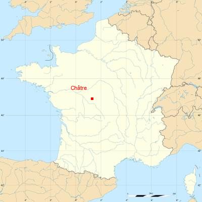 Fond de carte avec Châtre