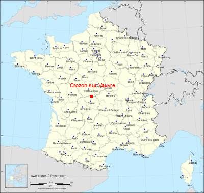 Carte de Crozon-sur-Vauvre