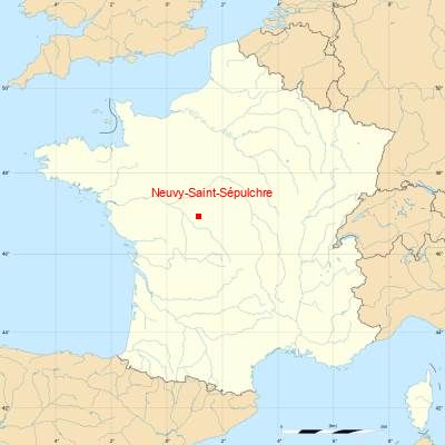 Fond de carte avec Neuvy-Saint-Sépulchre