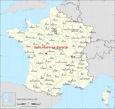 Carte de Saint-Hilaire-sur-Benaize